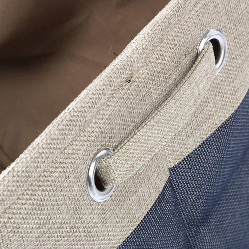 Vista 6 de uxcell Canasta de almacenamiento de tela plegable con asas dobles, contenedores plegables para almacenamiento de ropa de lavandería, organizador
