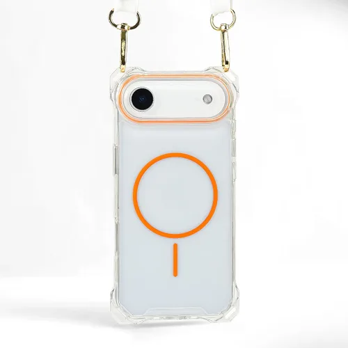 Vista 40 de Funda magnética para iPhone 13 Pro Max, con marco suave magnético transparente, parte trasera de PC, cubierta protectora contra golpes con cordón