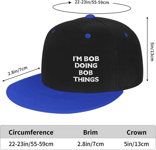 Vista 6 de Unisex Im_Bob_Doing Bob Things Logo Baseball Cap Hat Adjustable Fashion Outdoors Sandwich Cap