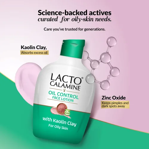 Vista 5 de Lacto Calamine Loción hidratante facial para pieles normales a mixtas Exceso de aceite absorbente y hidratante para refinar poros Matificante