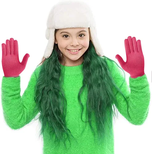 Vista 2 de VICSPORT 5 pares de guantes elásticos mágicos de punto de invierno para clima frío