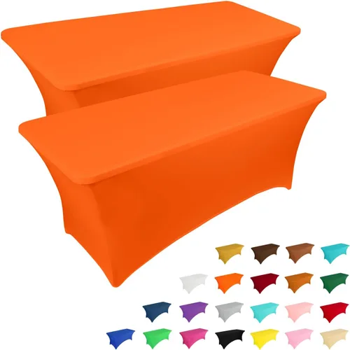 Vista 28 de IVAPUPU - Mantel de elastano para mesas rectangulares, ajustado, elástico, lavable, protector de mesa para eventos, fiestas, bodas, cócteles, Negro