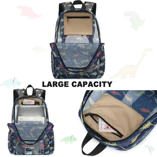 Vista 4 de CAMTOP Mochila de malla para niños y niñas, mochila transparente para preescolar, mochila casual para escuela, playa, viajes, deportes, Azul