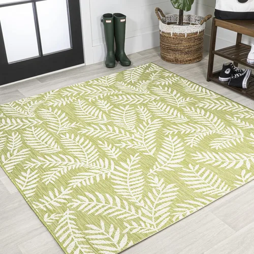 Vista 35 de Eyely BMS119A-28 Santa Monica Nevis Palm Frond - Alfombra costera para interiores y exteriores, casual, campo, floral, dormitorio, cocina, patio