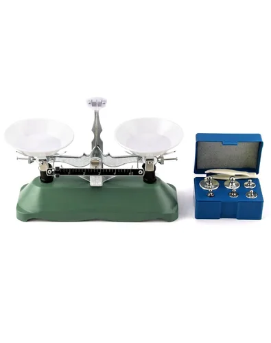 Vista 2 de QWORK Balanza de Equilibrio, 200g / 0.2g, Mini Balanza de Haz Triple de Laboratorio para Herramienta Didáctica