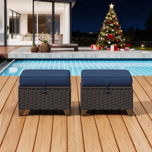 Vista 61 de Sofá de lujo para patio al aire libre de 3 plazas con mimbre de PE tejido a mano Azul