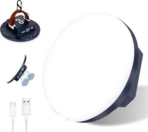 Vista 13 de Linterna LED portátil de 3000 lúmenes, luz de 15 W con pantalla digital e imán, IPX5 impermeable, luces de tienda de campaña para padres, regalo