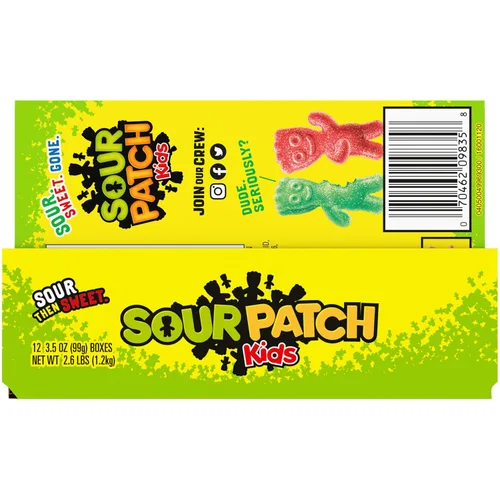 Vista 16 de SOUR PATCH KIDS Caramelos suaves y masticables, caramelos a granel, cajas de 12 - 3.5 onzas