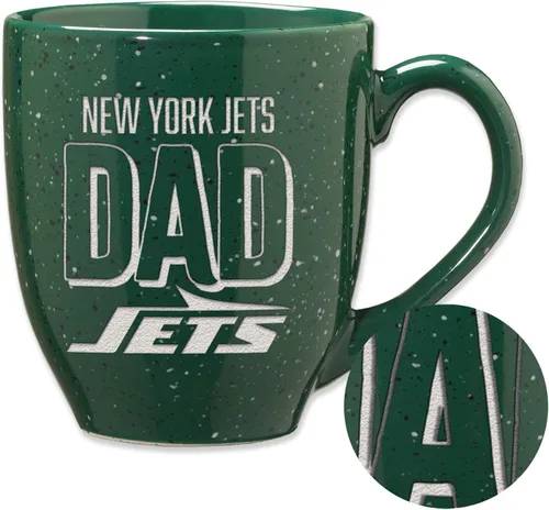 Vista 72 de Rico Industries NFL Football #1 Dad 16 oz Team Color Laser Engraved Ceramic Coffee Mug