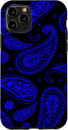 Vista 29 de Black Blue Paisley Bandana Vintage Floral Boho Pattern Case for iPhone 17