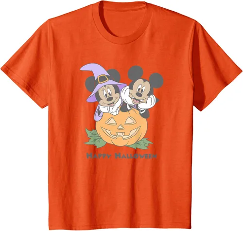 Vista 27 de Disney Mickey and Friends Halloween Pumpkin Mickey & Minnie Camiseta Blanco