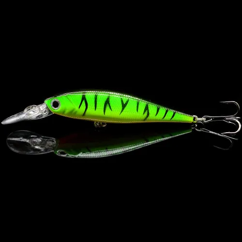 Vista 2 de Paquete de 10 señuelos de pesca, cebos duros, crankbait y Swimbait Kit de señuelos para agua dulce y salada, lubina, trucha, lucioperca, pez rojo