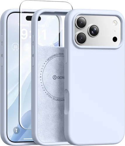 Vista 28 de GONEZ Funda magnética para iPhone 12 Case / 12 Pro Case, compatible con MagSafe, [protector de pantalla + protector de lente de cámara], funda