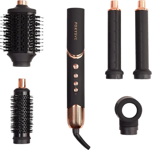 Vista 10 de Foxybae Super Styler - Juego de cepillos secadores 4 en 1 - Difusor, cepillo de soplado, barril de rizado de 1.25 pulgadas y cilindro de secado