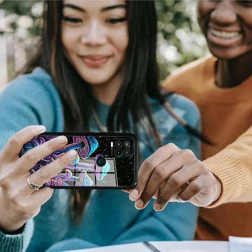 Vista 311 de Funda para Motorola Moto G Stylus 5G 2021 de vidrio templado, funda negra con diseño de mujer negra africana para mujeres y hombres, antiarañazos, a