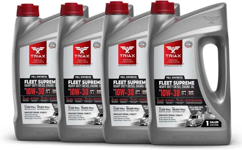 Vista 11 de Triax Fleet Supreme ESP 10W-30 Ultimate Full Synthetic, modificado por fricción, API CK-4, aceite de motor diésel resistente con Moly, rendimiento