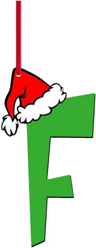 Vista 20 de Decoraciones de Navidad - Letras de adorno de la A a la Z para el árbol, adornos colgantes del alfabeto de Navidad de bricolaje (A)