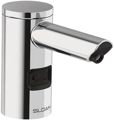 Vista 5 de Sloan ESD-2000 Dispensador de jabón de espuma montado en la cubierta, sensor infrarrojo activado, acabado cromado pulido, funciona