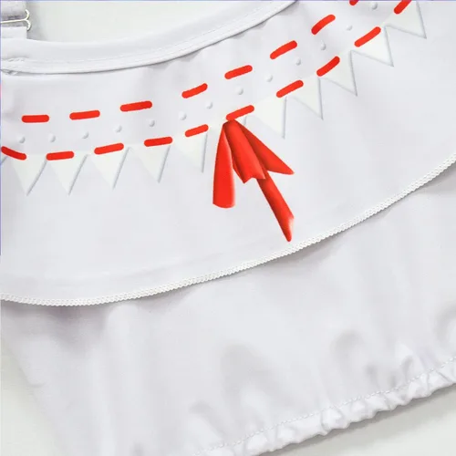Vista 4 de yonvary Encanto - Traje de baño Isabela Mirabel Cosplay para niños, traje de baño Pepa para niñas, traje de baño de princesa con volantes