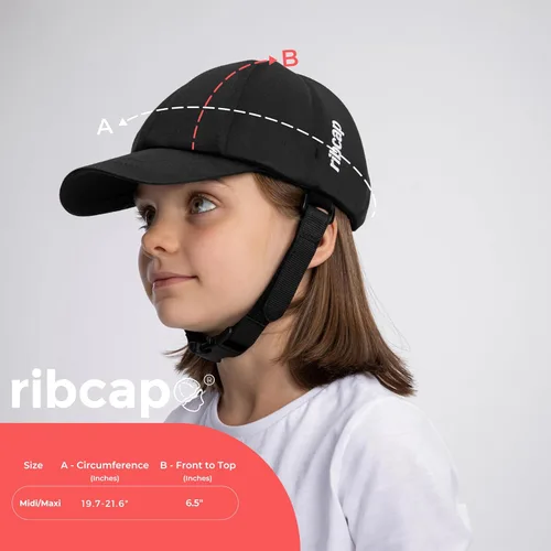 Vista 5 de Ribcap Casco médico para niños Gorra de béisbol con correa para la barbilla Casco suave para epilepsia Casco protector para convulsiones