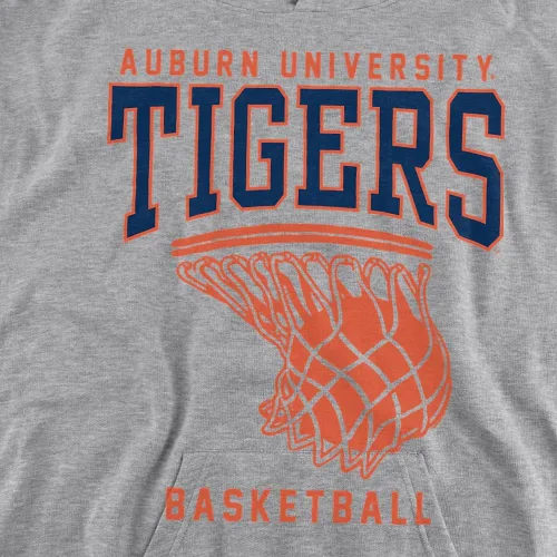 Vista 2 de Auburn University Sudadera con capucha oficial de baloncesto para niños y niñas