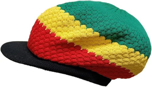 Vista 16 de Shoe String King SSK Rasta Knit Tam Hat Dreadlock Gorra con múltiples diseños y tamaños.