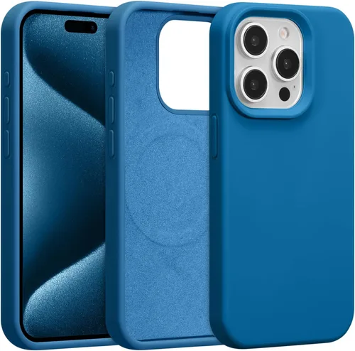 Vista 197 de Funda magnética de silicona para iPhone 13 Pro, color blanco antiguo [Compatible con Magsafe] [Forro de microfibra suave antiarañazos], funda