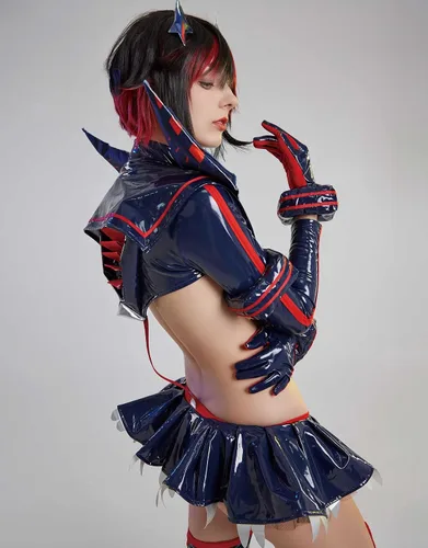 Vista 6 de Miccostumes Disfraz de cosplay con alas y medias para mujer