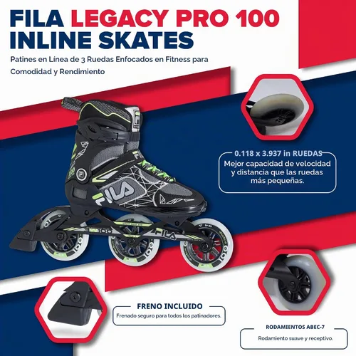Vista 2 de FILA Legacy Pro 100 Inline Speed Skates for Women - Indoor/Outdoor Rinks For Training, Precision, Performance and Stability