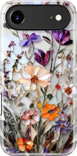 Vista 77 de LUHOURI Funda para iPhone 12 Mini, compatible con carga inalámbrica, doble capa, interior de silicona suave + carcasa exterior dura, bonito diseño
