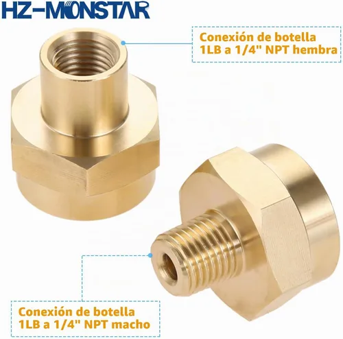Vista 2 de Kit adaptador de recarga de botella de gas propano de 1 libra