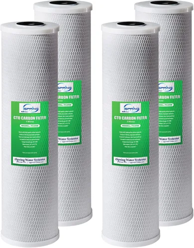 Vista 34 de iSpring F2WGB22B Juego de repuesto de filtro de agua de 2 etapas de 4.5 x 20 pulgadas para toda la casa con cartuchos de bloque de sedimentos