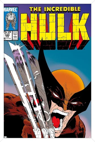 Vista 13 de Trends International Marvel Comics X-Men - Póster de pared de Wolverine Incredible Hulk #340, 22.4 pulgadas de largo x 14.7 pulgadas, versión