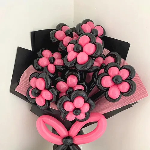 Vista 6 de 100 globos largos de látex DIY 260 globos para decoración de cumpleaños, bodas, decoración de fiestas, lazos (negro)
