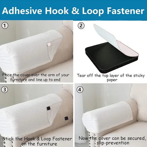 Vista 5 de Fundas repelentes al agua para reposabrazos de sofá, tela elástica de elastano, antideslizante, protector de muebles, fundas para sillón reclinable