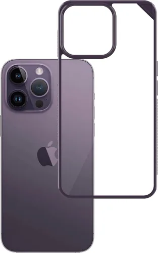 Vista 2 de Armor Funda Signature para iPhone 14 Pro (morado sombra con cinta naranja)