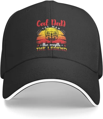 Vista 2 de Cat Dad The Man The Myth The Legend Baseball Cap for Men Women Adjustable Funny Dad Hat