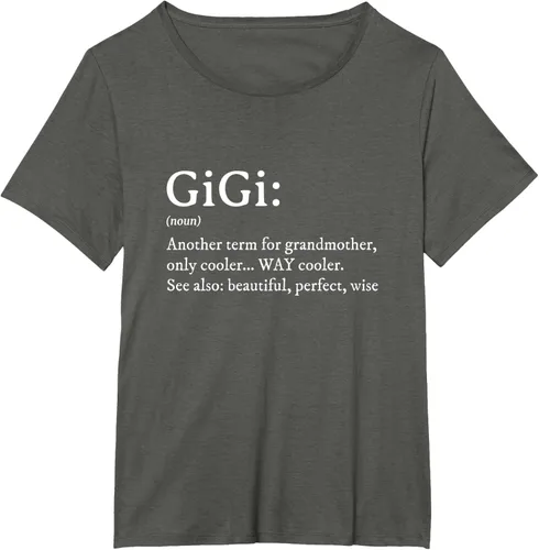 Vista 69 de Gigi Definition - Camiseta de regalo para abuela, cumpleaños y abuela, Negro
