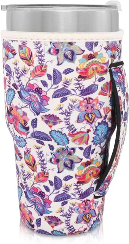 Vista 51 de Fundas Aislantes de Neopreno Portavasos con Asa para Vasos Tumbler de 20oz, Funda Reutilizable para Café Helado Para Tazas de Café de 30oz - 32oz