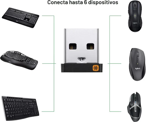 Vista 2 de Logitech Receptor unificador USB - Paquete de 2