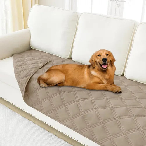 Vista 112 de Smiry Funda impermeable para cama de perro, manta reversible para mascotas para sofá Manta suave lavable para perro, funda a prueba de fugas