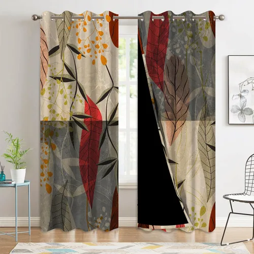 Vista 25 de Cortinas opacas 52 x 84 pulgadas, 2 paneles con aislamiento térmico y oscurecimiento, cortinas de ojal para ventanas para dormitorio y sala de estar