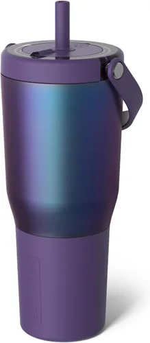 Vista 37 de BrüMate Resa - Vaso de viaje 100% a prueba de fugas de 25 onzas con asa y pajilla, popote SoftSip flexible, funda de silicona para mayor