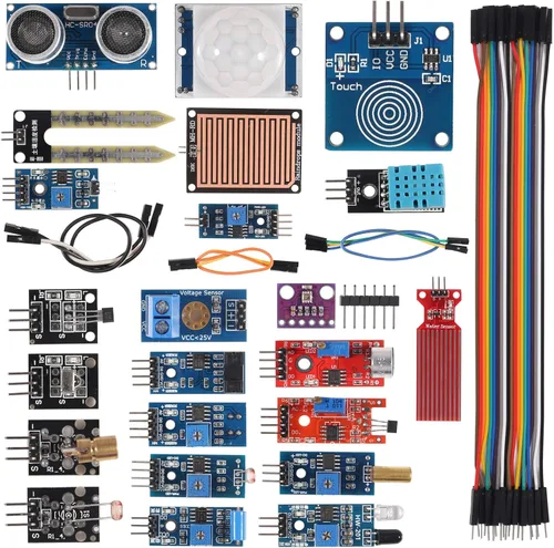 Vista 9 de 16 en 1 Proyecto Super Starter Kits Kit de módulos de sensor para Arduino Raspberry para UNO R3 Mega2560 Mega328 Nano Raspberry Pi 3 2 Modelo B K62