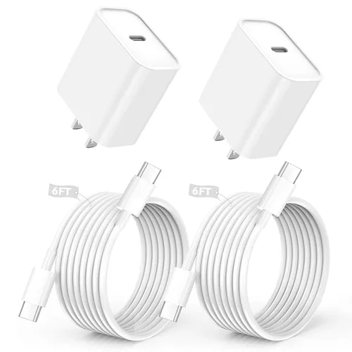 Vista 13 de Cargador rápido para iPhone [certificado Apple MFi], cargador de iPhone 2-Paquete de 2 unidades de 10 pies