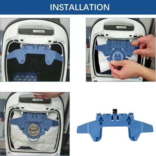 Vista 5 de Soporte para bolsa de polvo compatible con Miele Complete C3 / S8xxx / SGxxx - Bolsa de repuesto para aspiradoras Serie S8000, 1 paquete, azul