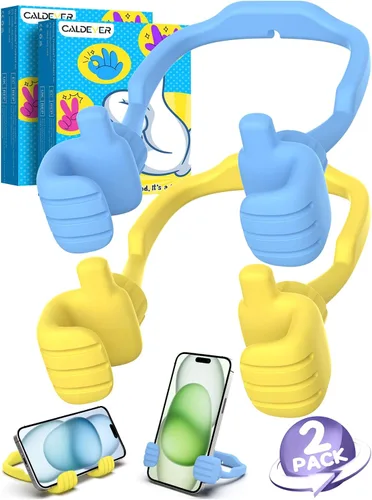 Vista 14 de Rellenos de calcetín para adolescentes, niñas, niños, adultos Soporte para teléfono celular: SOPORTE DE TELEFONO CELULAR PEREZOSO CON PULGAR HACIA