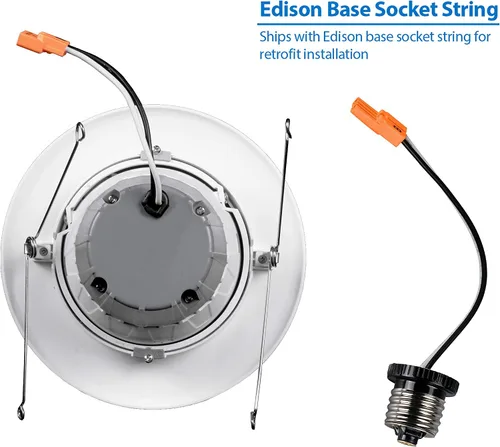 Vista 6 de NICOR Lighting DCG Series - Lámpara empotrable LED de 6 pulgadas, 2700 K (DCG621202KWH)