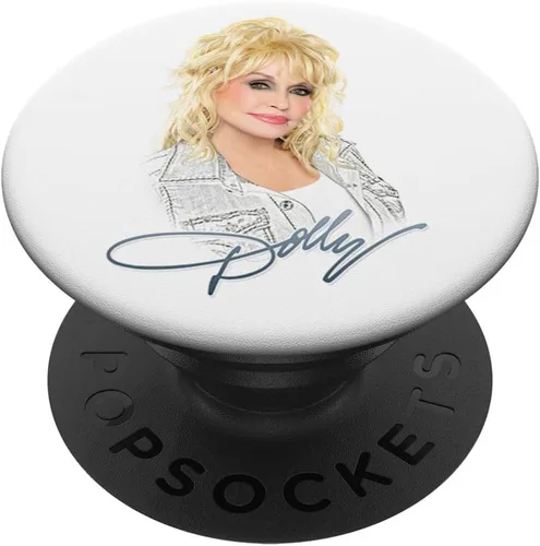 Vista 6 de Dolly Parton Smirk PopSockets PopGrip: agarre intercambiable para teléfonos y tabletas PopSockets MagSafe PopGrip para iPhone