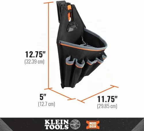 Vista 2 de Klein Tools MODbox Tool Pouch, Electrician Bag, Quickly Attach and Release from Tool Belts and MODBox Rail System